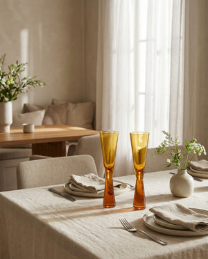 Toast Champagne Glasses - Set of 4