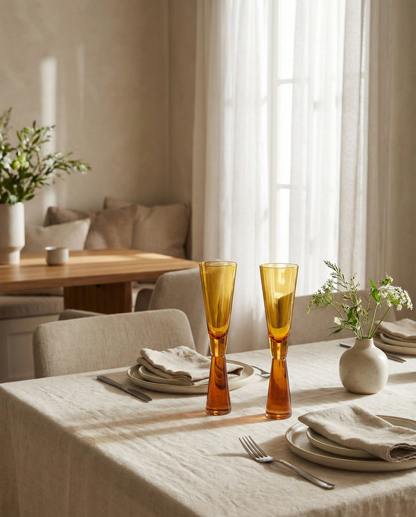 Toast Champagne Glasses - Set of 4