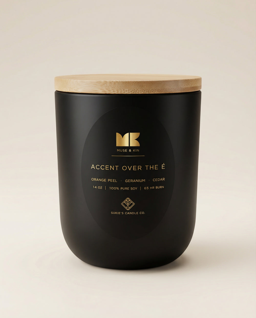 Accent over the É Candle Large