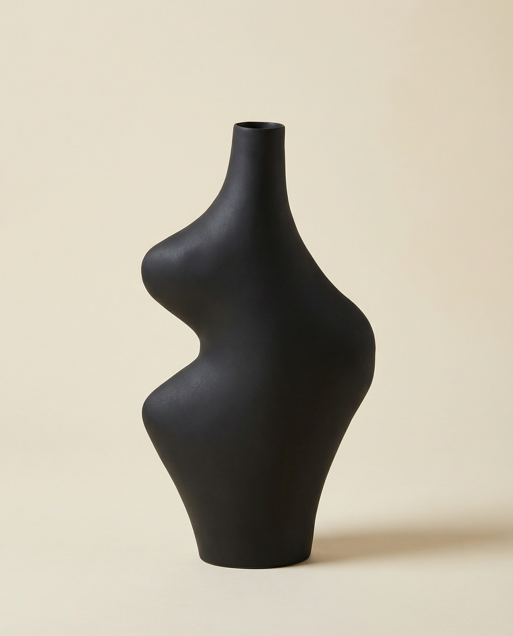 Zara Black Steel Vase