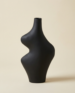 Zara Black Steel Vase
