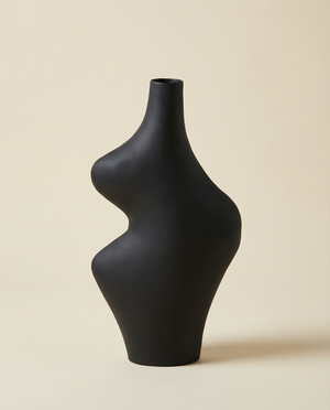 Zara Black Steel Vase
