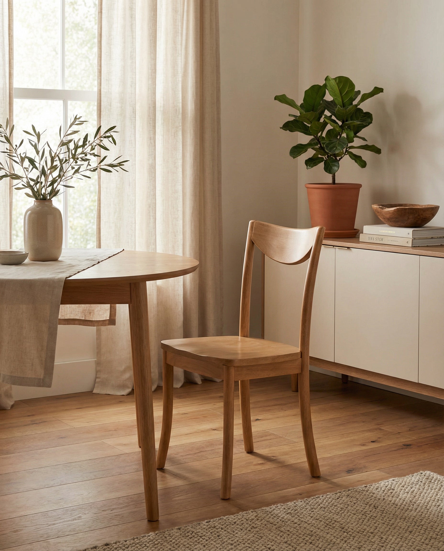 Savoy Natural Wood Dining Chair | Muse & Kin