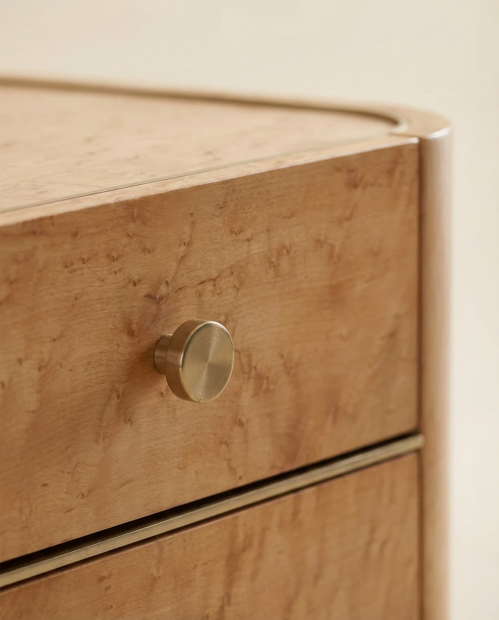 Sable 22" Natural Birdseye Maple 3-Drawer Nightstand