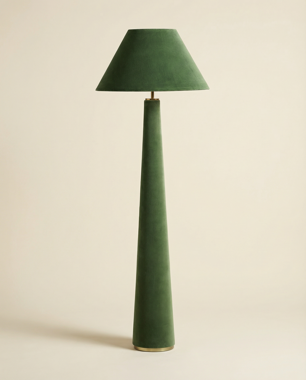 Soleil Velvet Floor Lamp Green