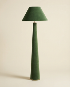 Soleil Velvet Floor Lamp Green