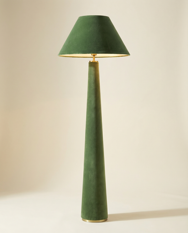 Soleil Velvet Floor Lamp Green