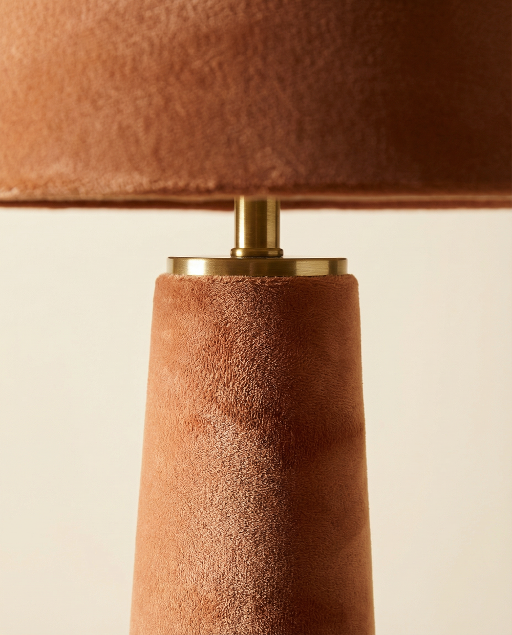 Soleil Velvet Floor Lamp Terracotta