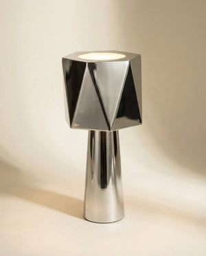 Aura Polished Nickel Table Lamp