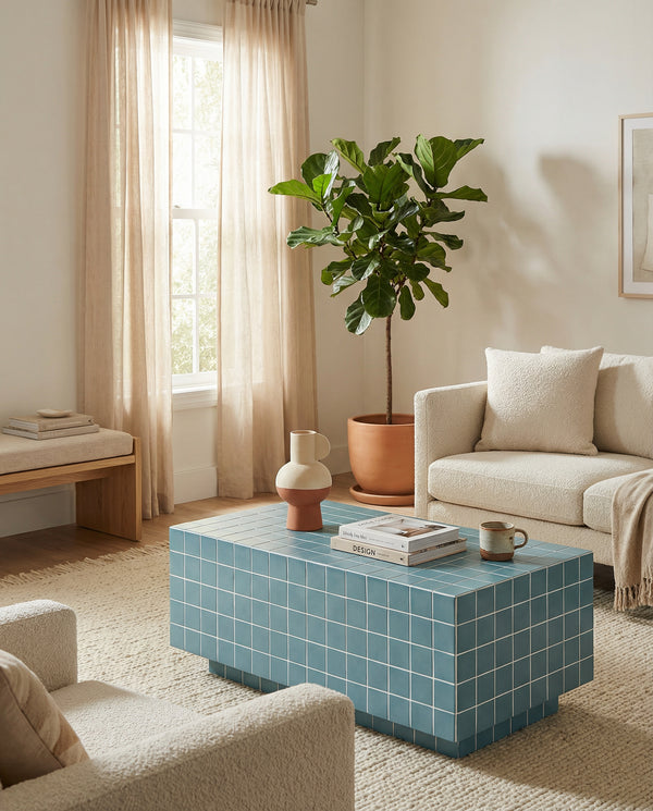 Mosaic 39" Tile Indoor/Outdoor Coffee Table