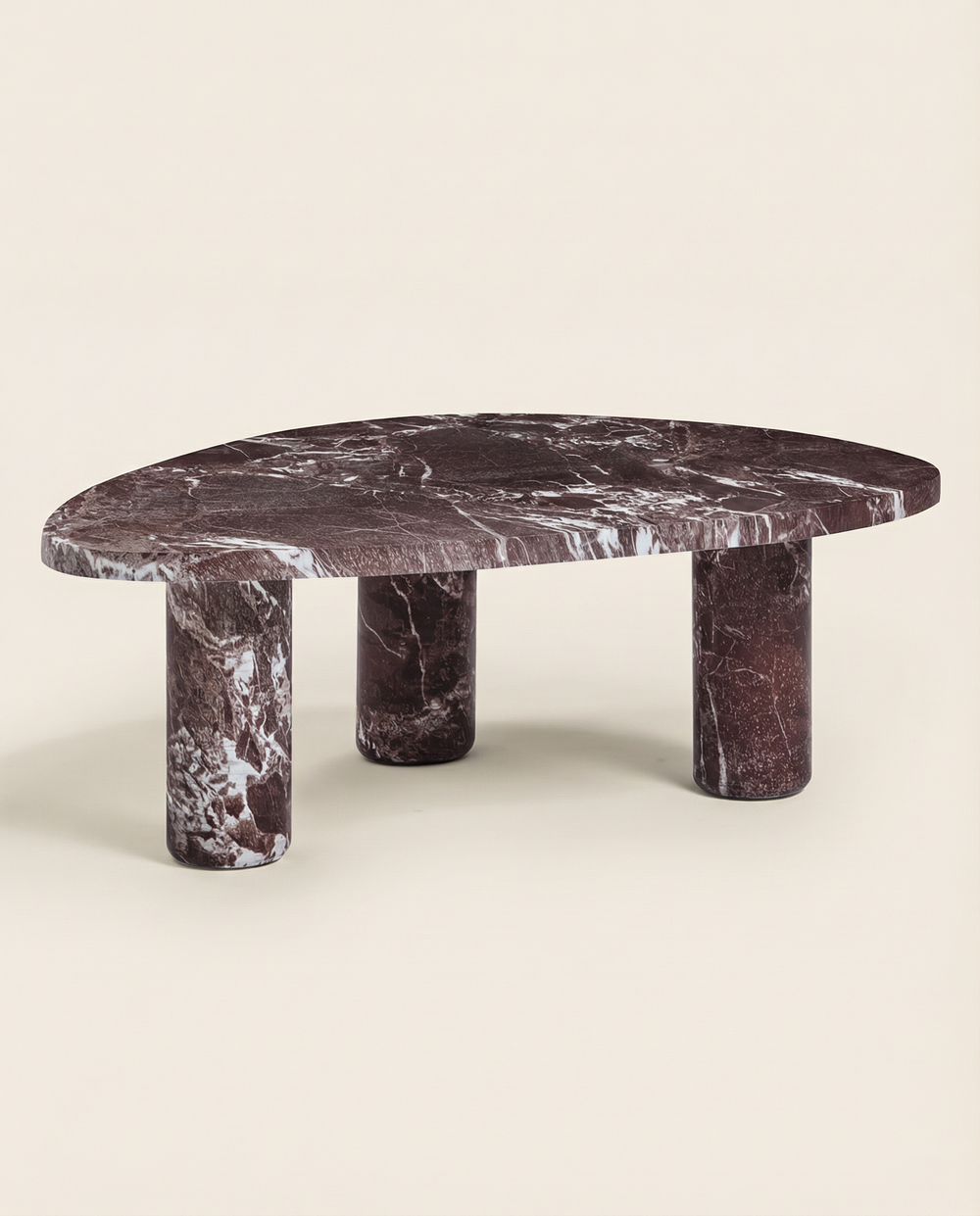 Sienna Faux Red Levanto Marble Indoor/Outdoor Coffee Table (36"-48")