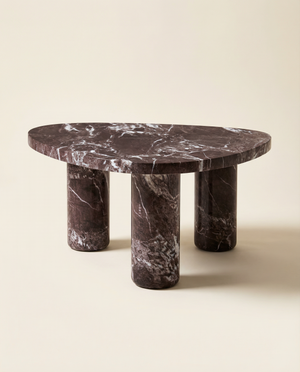 Sienna Faux Red Levanto Marble Indoor/Outdoor Coffee Table (36"-48")