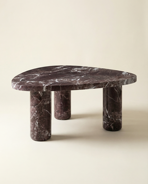 Sienna Faux Red Levanto Marble Indoor/Outdoor Coffee Table (36"-48")