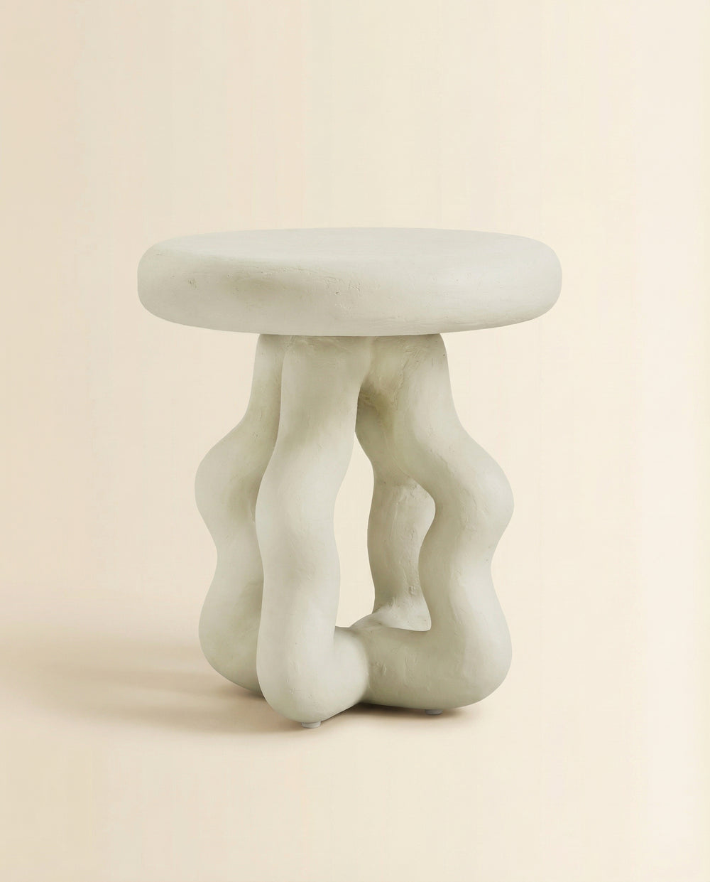 Luna Cream Textured Side Table
