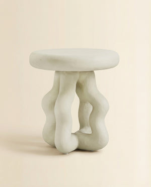 Luna Cream Textured Side Table