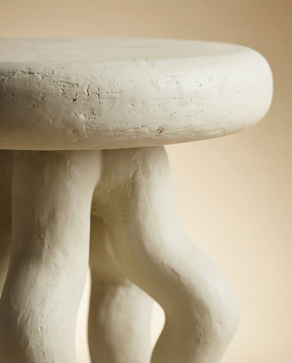 Luna Cream Textured Side Table