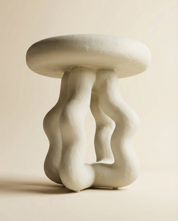 Luna Cream Textured Side Table