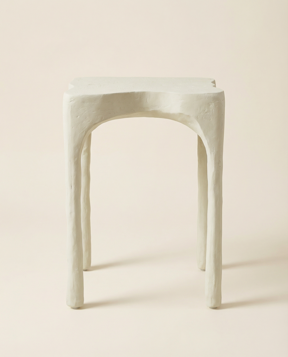 Crescent Cream Textured Side Table