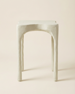 Crescent Cream Textured Side Table