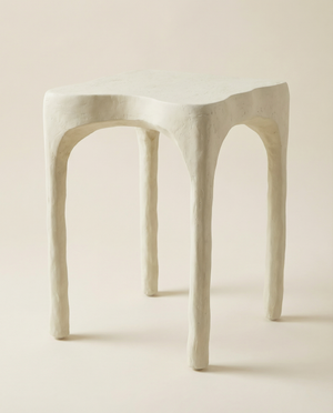 Crescent Cream Textured Side Table