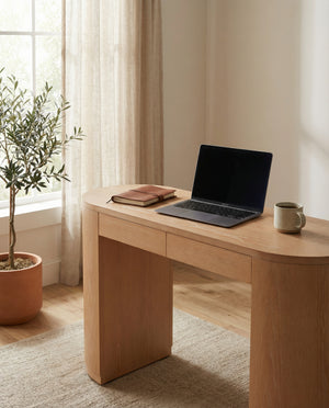 Morrow 52" Wood 2-Drawer Writing Desk