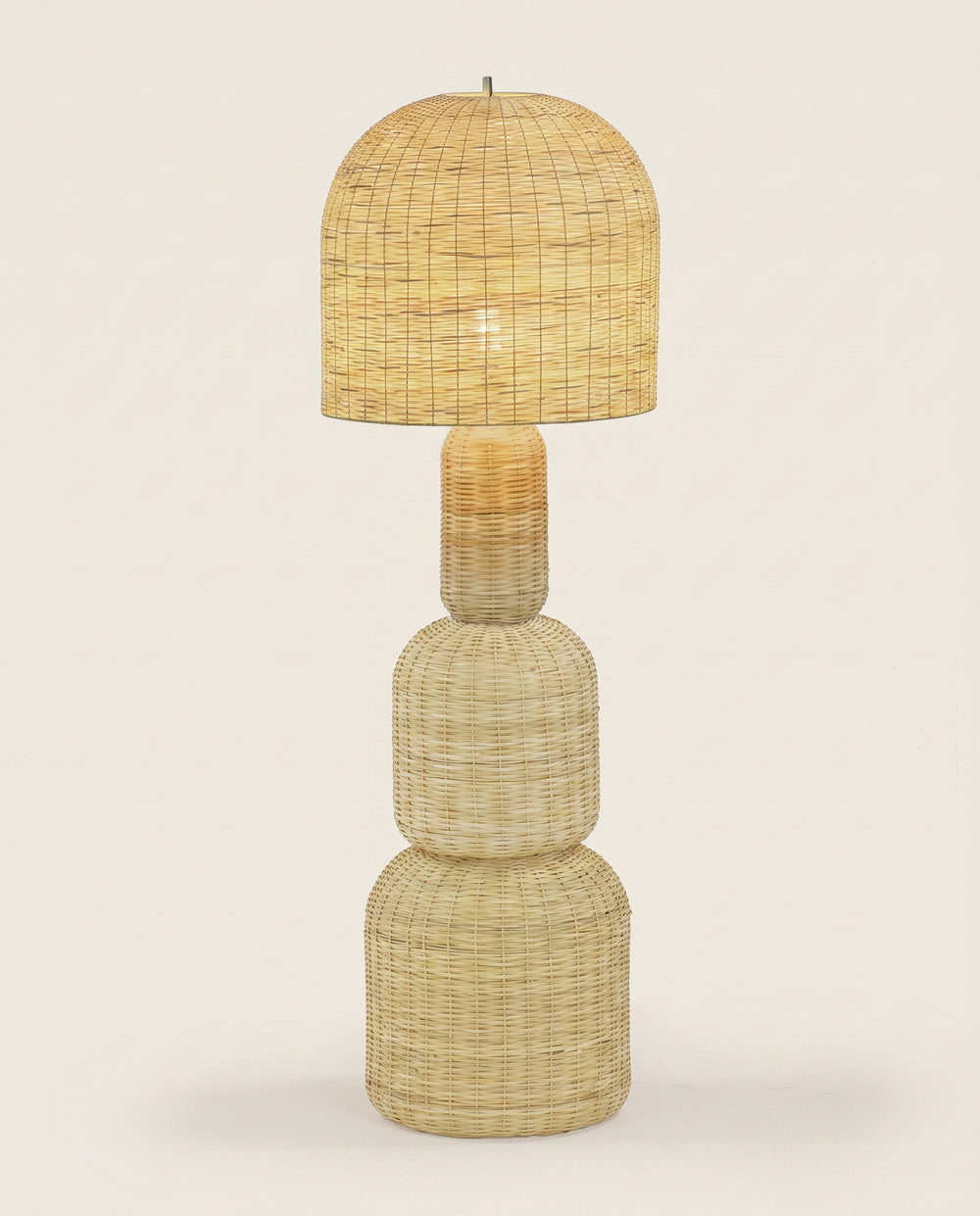 Mushroom Rattan Floor Lamp