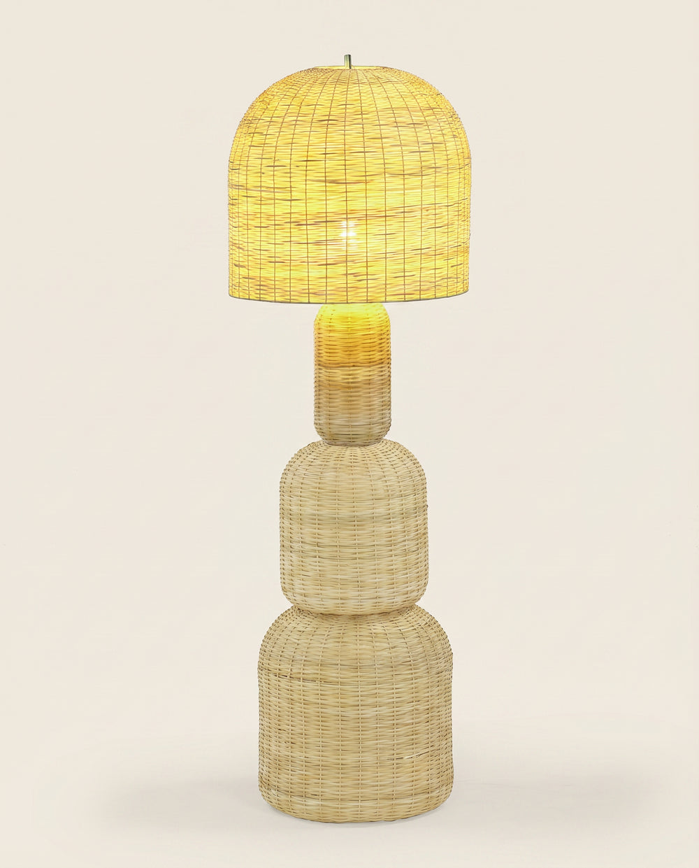 Mushroom Rattan Floor Lamp