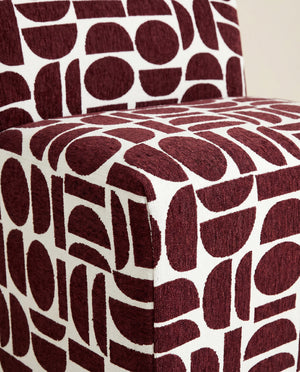 #Burgundy&WhiteGeometric