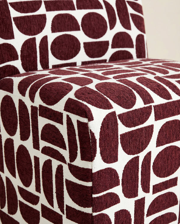 #Burgundy&WhiteGeometric