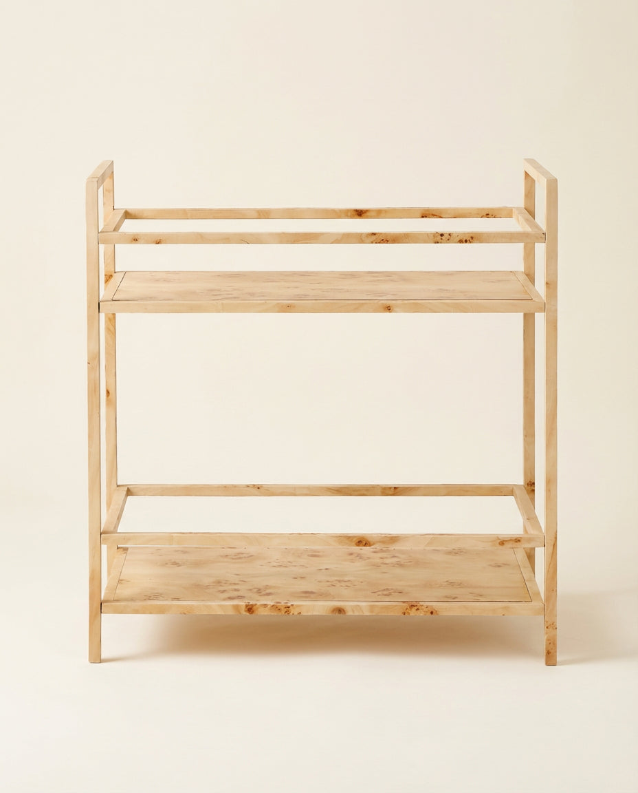 Nile 26" Natural Burl Bar Cart