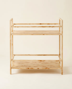 Nile 26" Natural Burl Bar Cart