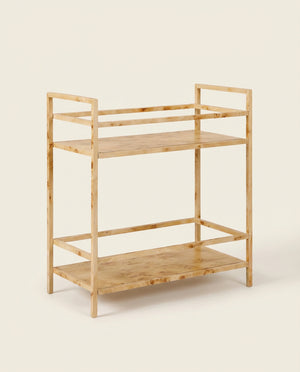 Nile 26" Natural Burl Bar Cart