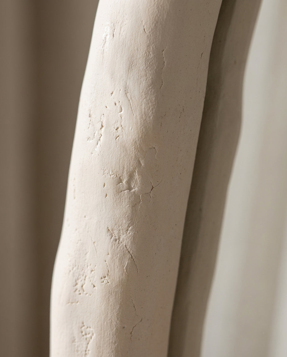 Reverie 32"X64" Cream Textured Small Floor Mirror