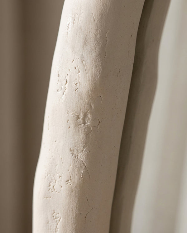 Reverie 32"X64" Cream Textured Small Floor Mirror