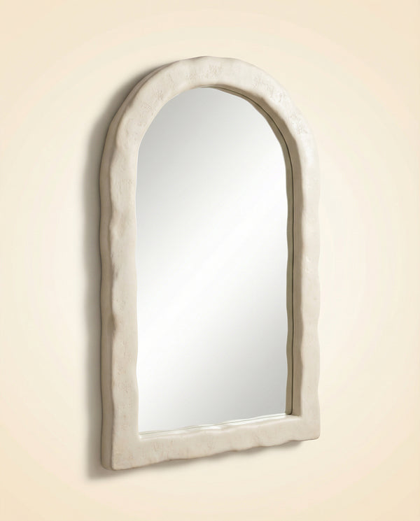 Reverie 48"X79" Cream Textured Floor Mirror
