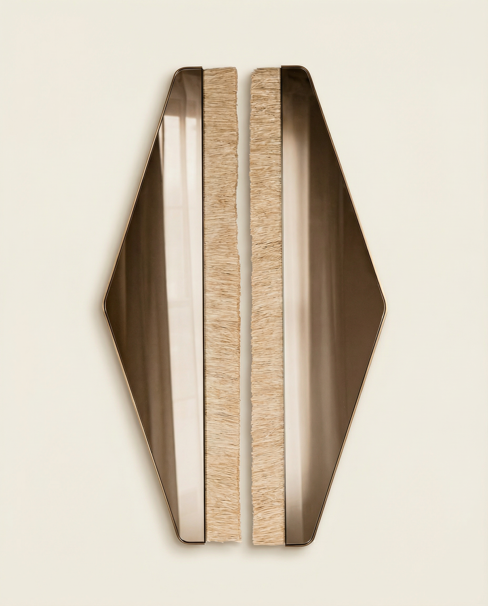 Aria Raffia Bronze Diamond Full Length Mirror