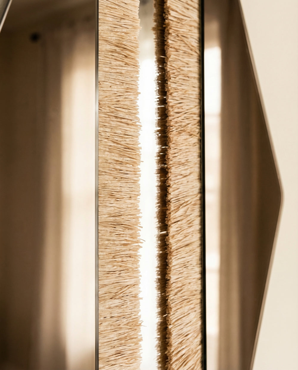 Aria Raffia Bronze Diamond Full Length Mirror