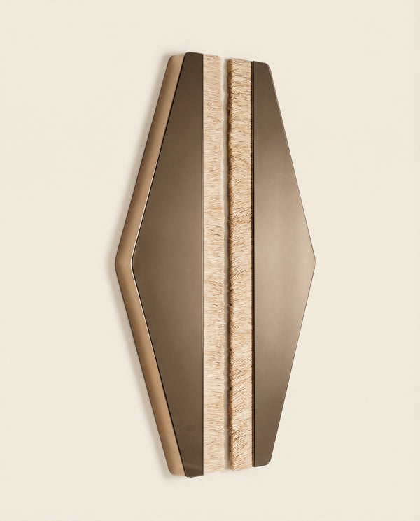 Aria Raffia Bronze Diamond Full Length Mirror