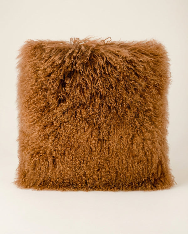 Grizzly Sheepskin Throw Pillow (16"-20")