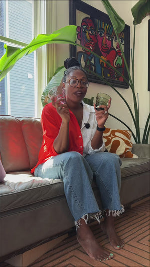 Hand-blown Chroma Stack Glasses Set of 2